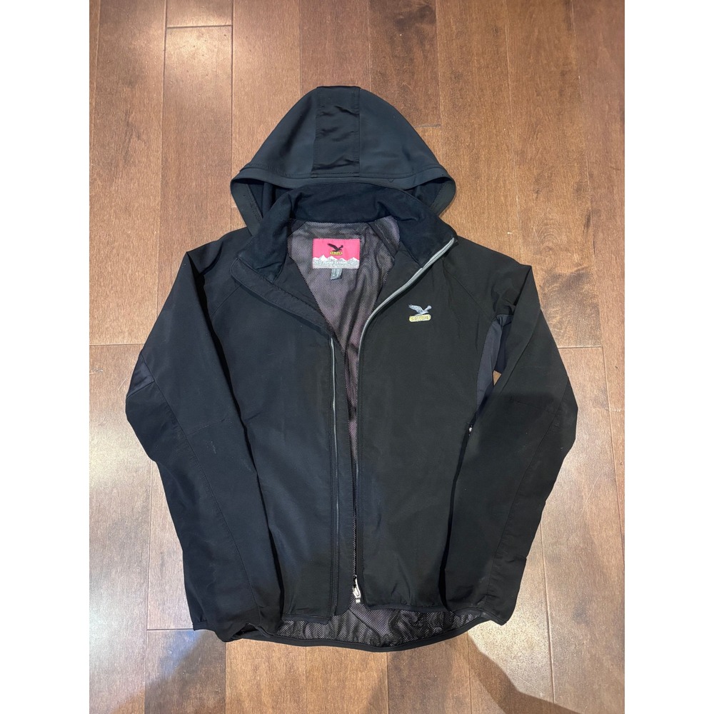 Salewa Alpinextrem Softshell Jacket Womens Black Hooded Full Zip Hiking Coat